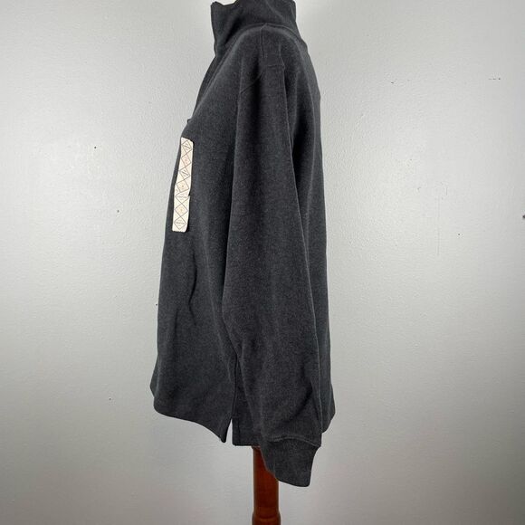 NWT St John’s Bay Gray Quarter-Zip Pullover Size S - Picture 3 of 7